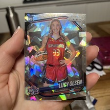 2025 WNBA Prizm 🏀 Lucy Olsen Cracked Ice Variation #145 Washington Mystics RC