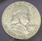1952 Franklin Half Dollar 90% Silver US Coin Circulated Liberty Bell