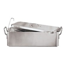 World Cuisine 4196460 7 1/2 in x 24 in Stainless Steel Fish Poacher