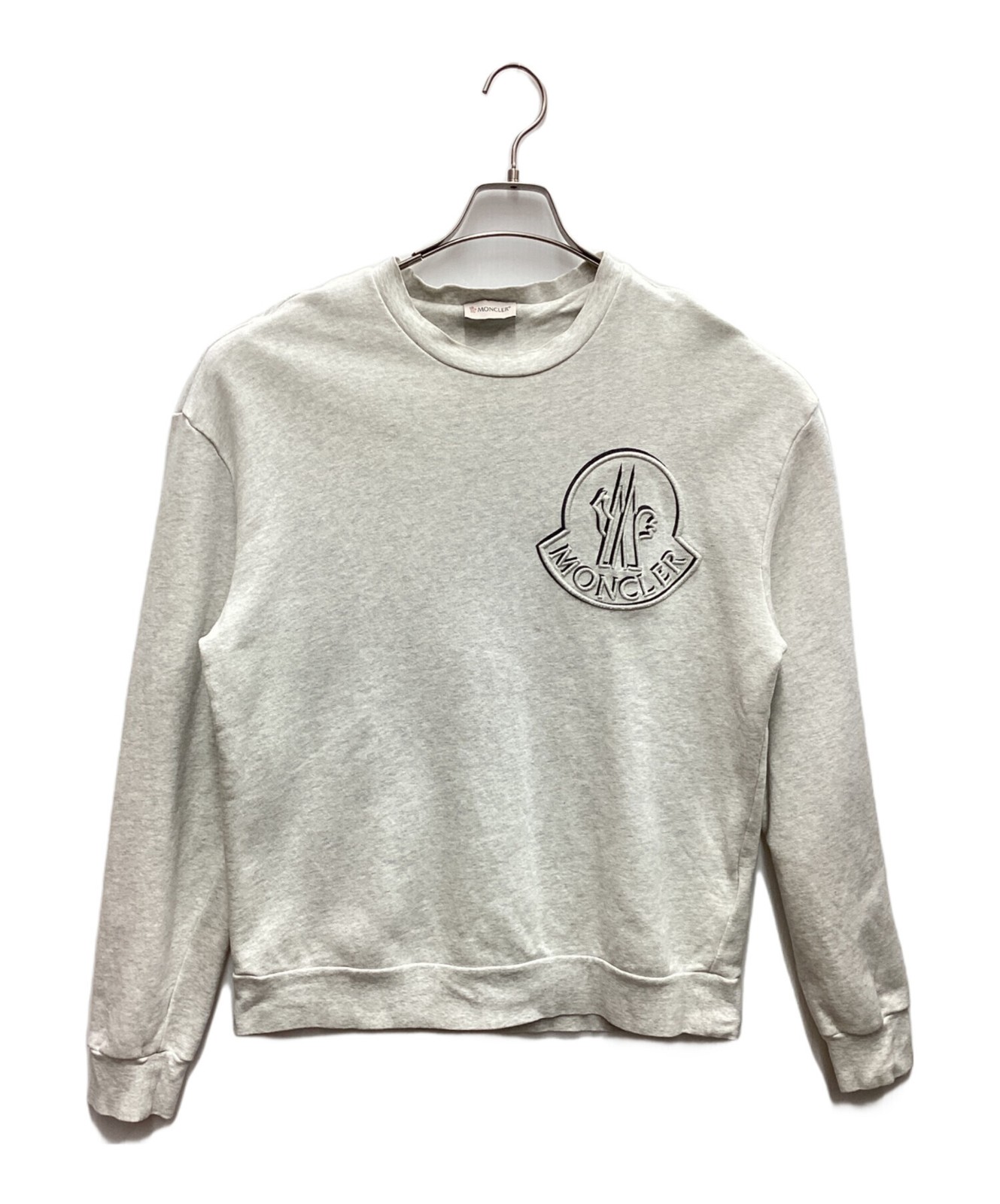 MONCLER/Logo Embroidered Sweatshirt Gray Size: L