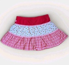 Rare VTG Strawberry Shortcake Gingham Ruffle Tiered Skirt Skort 2005 Y2K S 6/6x