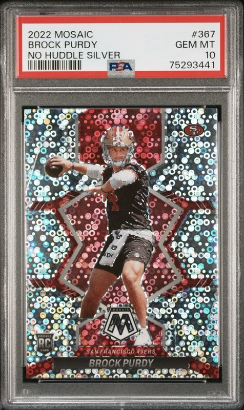 PSA 10 | 2022 Mosaic No Huddle BROCK PURDY Silver Disco Rookie RC 49ers NFL