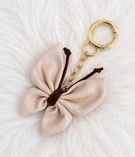 Butterfly Bag Charm Keychain Key Ring Light Pale Pink Handmade Gift New