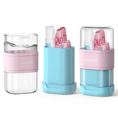 Toothbrush Travel Case Kit,Portable Folding Tooth Brush Holder and Toothpaste...