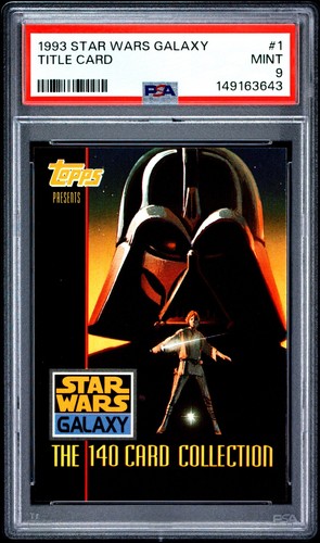 1993 Topps Star Wars Galaxy Card #1 Title Card Darth Vader PSA 9