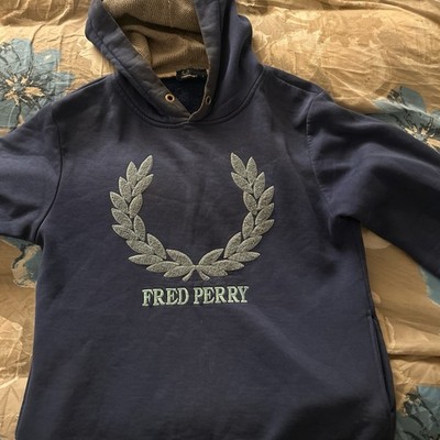 Vintage Fred Perry 90s Spell Out Big Logo Zip Hoodie