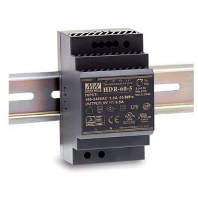 1PC MEAN WELL USA HDR-30-5 Power Supply, AC-DC, DIN Rail, 15W, 5V,3A, 85-264V I
