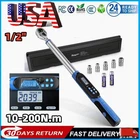 ✅Calibrated Digital Torque Wrench 3/8" 1/2" Drive Reversible Adjustable 10-200Nm