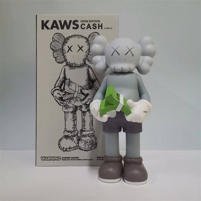 KAWS Cash Open Edition Action Figure Plastic Gray/White/Green Boxed 15+