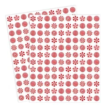 JarThenaAMCS 2400 Pcs Christmas Mini Sticker Red White Candy Paper Decal Xmas...