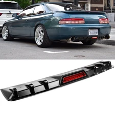 For Lexus SC300 SC400 SC430 Glossy Rear Bumper Diffuser Lip w/LED Brake Light