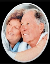 Personalised Memorial Photo Plaque 8cm x 10cm Oval Grave Garden Headstone  Sign