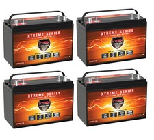 QTY 4 XTR31-135 VMAX 135AH ea AGM HI PERFORMANCE BATTERIES  QTY 4 BATTERY BOXES