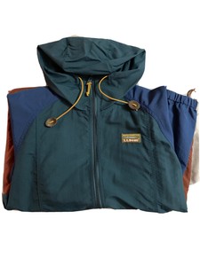 sz anorak windbreaker pullover vtg bean hoodie block jacket