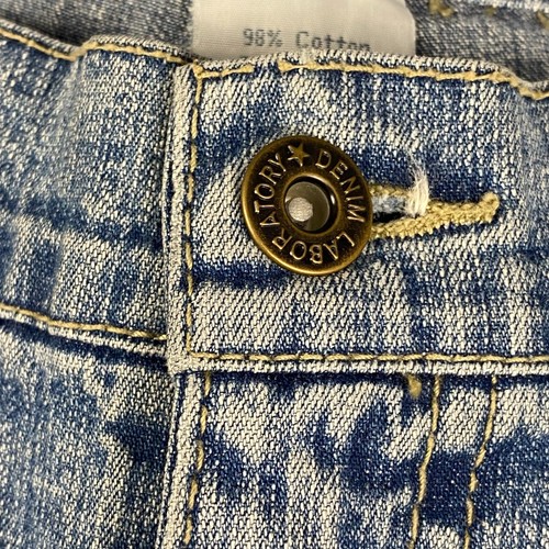 Capture Size 12 Womens Blue Distressed Denim Jeans Straight Leg Stone Wash Comfy - Foto 10 di 19