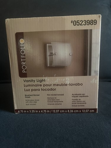 Portfolio Vanity Light Brushed Nickel Finish Set Of 2 Model No. 37344 - Picture 2 of 8