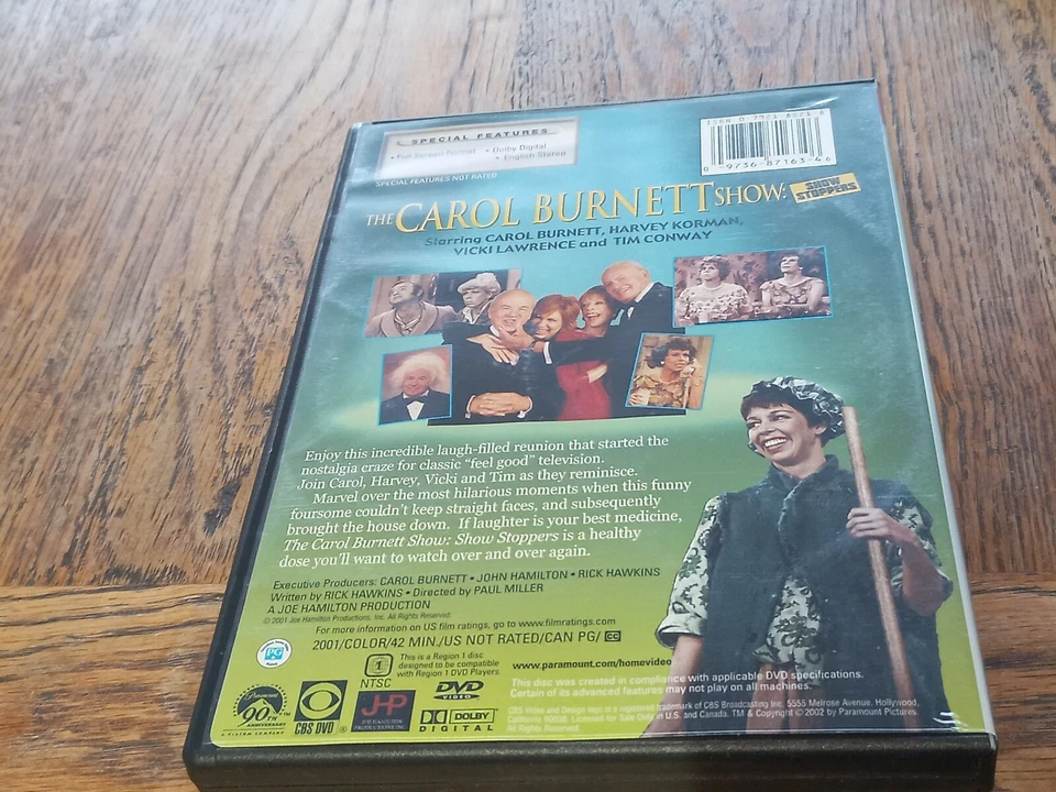 The Carol Burnett Show - Show Stoppers Region 1 DVD in Very Good Condition - Image 3 of 3
