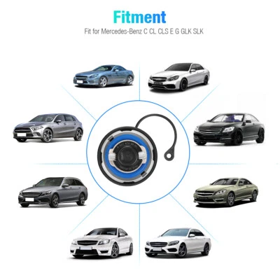 2214700605 Fuel Tank Gas Filler Cap For Mercedes-Benz C CL CLS E G GLK SLK Fuel Tank Cover Cap Cable Rope Line A2214700605 - Foto 2