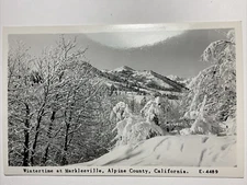 Vintage Markleeville, Alpine County California Winter Mountains Postcard RPPC
