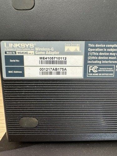 Cisco-Linksys WGA54G Wireless-G Gaming Adapter-WORKING - Picture 5 of 5