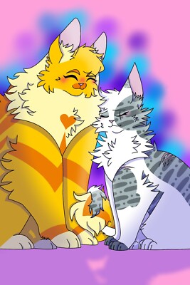 Warrior Cats Poster of Fernsong and Ivypool. Matte finish and made to order