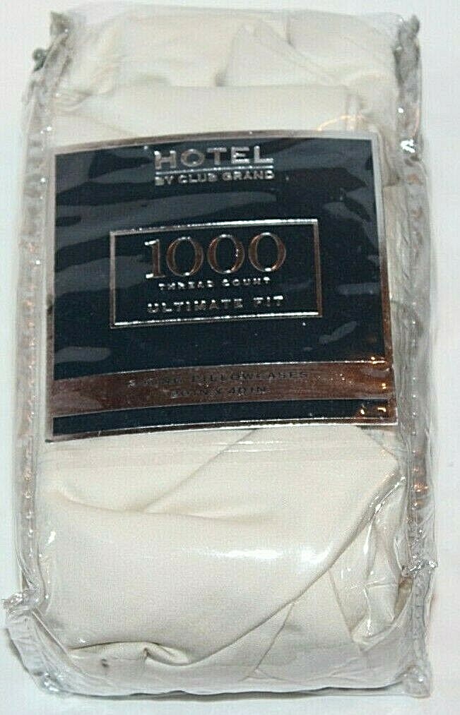 Hotel by Club Grand 1000 TC Ultimate Fit 2 King Pillowcases   Egret