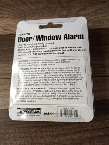 Bunker Hill Security Alarm For Windows/Doors Model #92745 - Picture 2 of 2