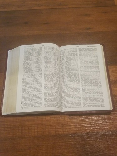 2003 Nelson Holy Bible King James Version Giant Print Letters KJV Brown SC - Foto 10 di 11