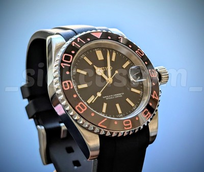 Full Automatic Rootbeer Dual Time Diver NH35A Mod 40mm Sapphire  Excellent !