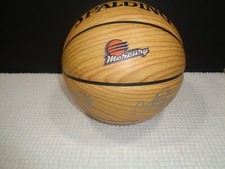 WNBA Phoenix Mercury Autographed Wood Grain Spalding Basketball Turner & Little