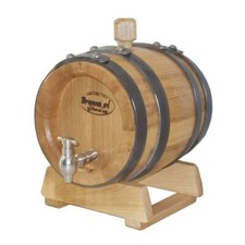 BOTTE BOTTICELLA in legno di ROVERE 4 L con RUBINETTO INOX per grappa distillati