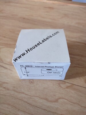 Dymo 30299 4 Rolls Dymo-Compatible Internet Postage Stamps - 700 Labels Per Roll, 1-5/8" X 1-1/4" White Dymo Labels