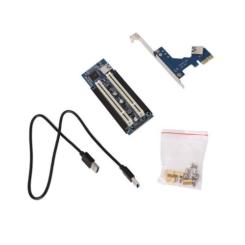 PCI-E Express X1 auf Dual PCI Riser Extend Adapterkarte mit USB 3.0 Kabel - Bild 5 von 5