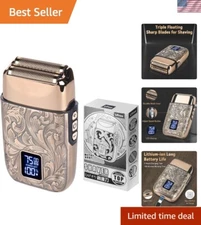 Precision 3-Speed Electric Foil Shaver with LCD Display - Perfect Gifts for Men