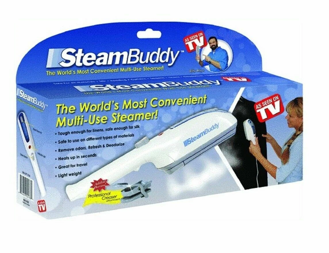STEAMBUDDY MULTI-USE HANDHELD CLOTHES GARMENT STEAMER WITH CREASER HOME/TRAVEL
Opens in a new window