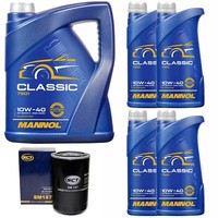 MotoröL Set Mannol 10W-40 API SN/CH-4 9 Liter + ÖLfilter FüR Citroen Jumper Bus