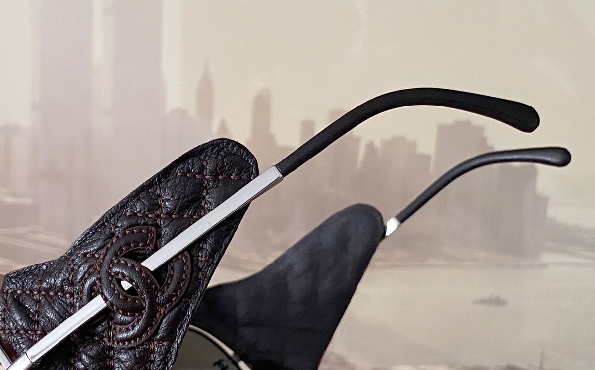 Rare Chanel Silver Metal 4192-Q Aviator Sunglasses Quilted Rare Chanel Silver Metal 4192-Q Aviator Sunglasses Quilted