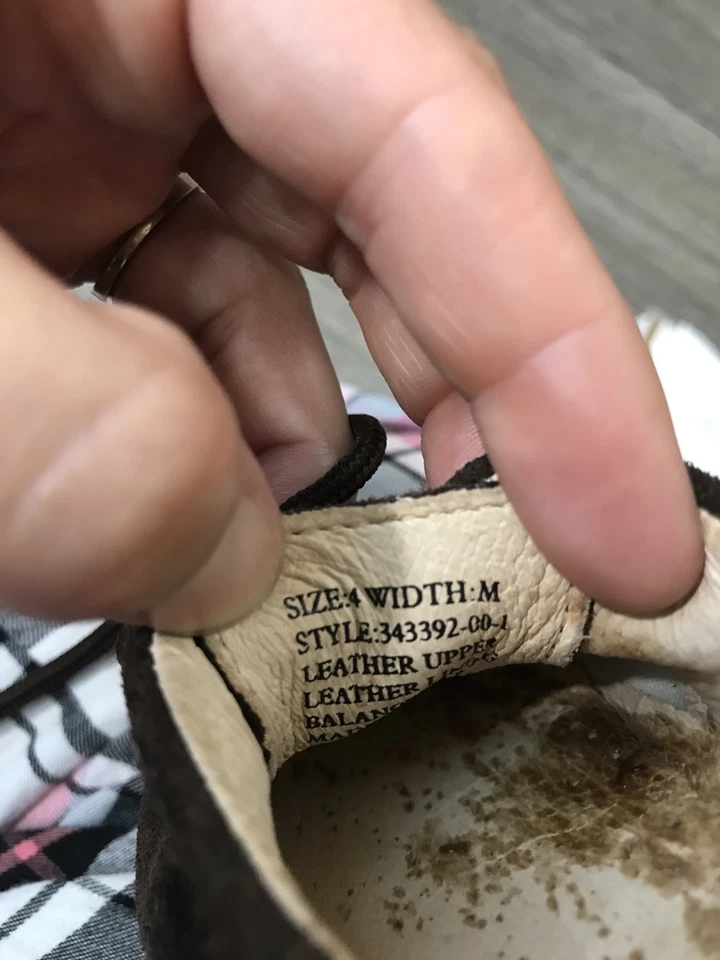 Baby Gap 棕色皮革麂皮绒牛津鞋婴儿鞋 4 码男孩 — 第 4/4 张图片