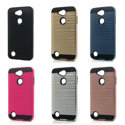 SLIM ARMOR BRUSHED FINISH HYBRID DUAL LAYER PROTECTIVE CASE FOR LG X POWER 3