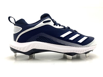 New Adidas Baseball Icon Bounce Metal Cleats Navy Blue Men 10.5 Adidas Icon V Bounce Low Metal Baseball Cleats  main image 4