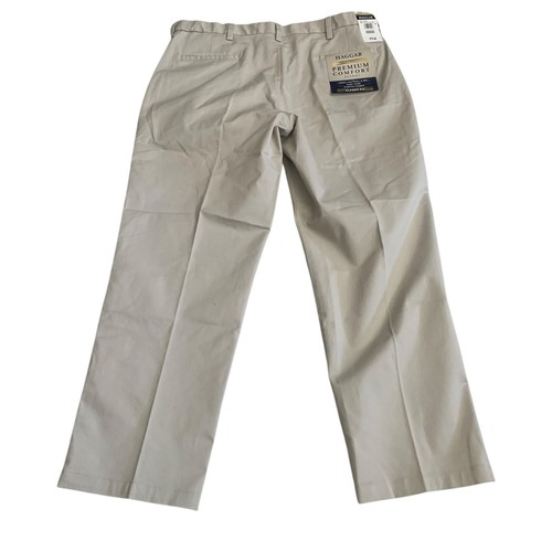 Haggar Men's Size 40X32 Classic Fit Premium Comfort Khaki Flat Front Pant New - Picture 15 of 15