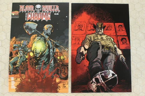 BLOOD, SKULLS, AND CHROME #1 - 2 (2018) #2B variant, NM Set (Second Sight Publis