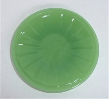 Akro Agate Small Interior Panel Green Luster Plate s  Child Tea Set