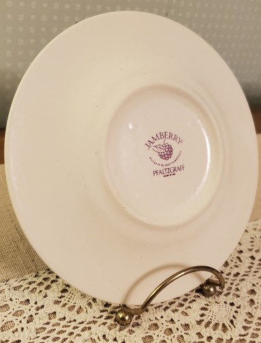 Pfaltzgraff Pottery Jamberry Saucers Pat Farrell Grapes Berries Vines Earthware - Picture 4 of 5