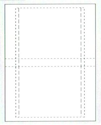 Print-Ready CD Back Liner, 2-UP, Perfed on 8.5''x11'' White Vlm Paper - 100 Sheets
