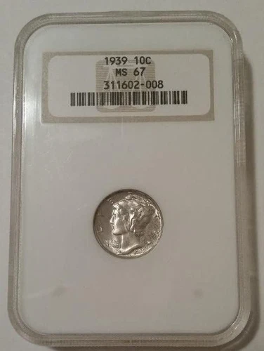 1939 Mercury Dime MS67 NGC OH