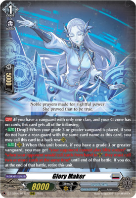 Bushiroad Cardfight Vanguard Glory Maker DZ-BT06/011EN RRR Brandt