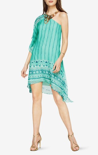 NUEVO VESTIDO BCBGMAXAZRIA ALANA UN HOMBRO AAZ65L74/M633A TALLA M - Imagen 4 de 5