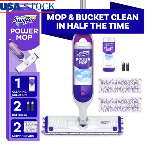 Power Mop Floor Cleaner Multi-Surface Mop Spray Cleaning System Pad Set New