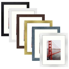 Picture Frame with Mat and Plexiglas for Poster Photo Wall Displays Home Decor